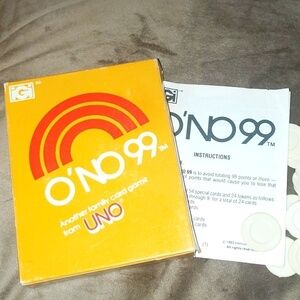 1980 Uno O'no 99 Card Game